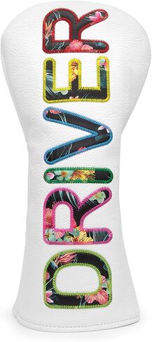 Golf Club Head Covers White for Driver, Fairway Hybrid Woods - 4 Options - Synthetic Leather Driver Headcover, Fairway Wood Head Cover, Golf Hybrid Head Cover or Golf Wood Head Covers Set in Saudi Arabia