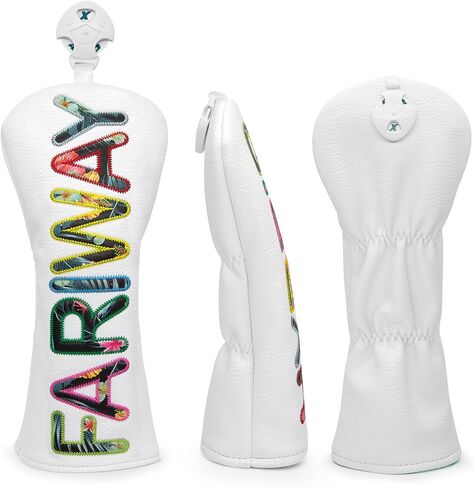 Golf Club Head Covers White for Driver, Fairway Hybrid Woods - 4 Options - Synthetic Leather Driver Headcover, Fairway Wood Head Cover, Golf Hybrid Head Cover or Golf Wood Head Covers Set in Saudi Arabia