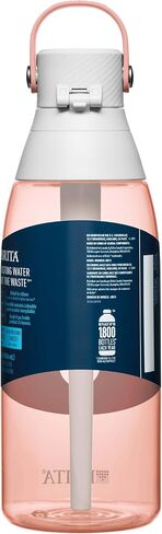 Brita Hard-Sided Plastic Premium Filtering Water Bottle, BPA-Free, Reusable, Replaces 300 Plastic Water Bottles, Filter Lasts 2 Months or 40 Gallons, Includes 1 Filter, Blush - 26 oz. in Saudi Arabia