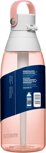 Brita Hard-Sided Plastic Premium Filtering Water Bottle, BPA-Free, Reusable, Replaces 300 Plastic Water Bottles, Filter Lasts 2 Months or 40 Gallons, Includes 1 Filter, Blush - 26 oz. in Saudi Arabia