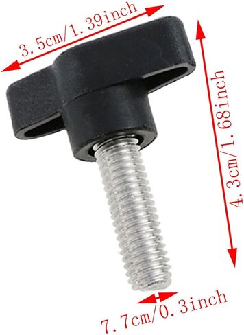 مقابض لولبية مقبض M8 * 25 مللي متر نوع لقط مقبض أسود البلاستيك T-شكل لقط مقبض مقابض لولبية Handle-8PCS in Kuwait