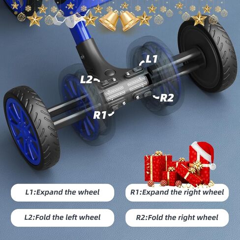 XJD 5 in 1 Toddler Bike, Tricycle for Toddlers 1-3 with Adjustable Seat Height, Removable Pedals, Ideal Balance Bike for Boys and Girls (Blue) in Kuwait