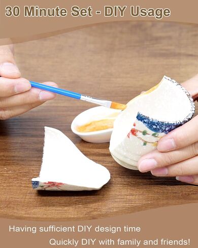 Endhokn Epoxy Glue 30 دقيقة، 2 جزء من غراء الإيبوكسي الشفاف 0.85FL.OZ، علاج بطيء DIY لاصق إيبوكسي لإصلاح السيراميك والبورسلين والزجاج والأكريليك والبلاستيك والخشب والمعادن والحجر، إلخ in Kuwait