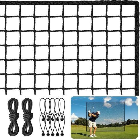 شبكات جولف من النايلون، شبكة ممارسة الجولف في الهواء الطلق في الأماكن المغلقة مع عدة تعليق سلكية للقيادة في الفناء الخلفي، شبكة جولف لممارسة شبكة حاجز، شبكة رياضية بطول 10 أقدام لضرب الجولف والبيسبول والهوكي وكرة القدم in Kuwait