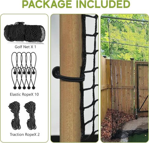 شبكات جولف من النايلون، شبكة ممارسة الجولف في الهواء الطلق في الأماكن المغلقة مع عدة تعليق سلكية للقيادة في الفناء الخلفي، شبكة جولف لممارسة شبكة حاجز، شبكة رياضية بطول 10 أقدام لضرب الجولف والبيسبول والهوكي وكرة القدم in Kuwait