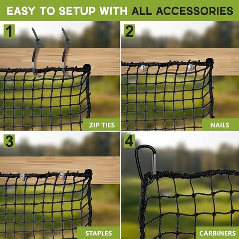 شبكات جولف من النايلون، شبكة ممارسة الجولف في الهواء الطلق في الأماكن المغلقة مع عدة تعليق سلكية للقيادة في الفناء الخلفي، شبكة جولف لممارسة شبكة حاجز، شبكة رياضية بطول 10 أقدام لضرب الجولف والبيسبول والهوكي وكرة القدم in Kuwait