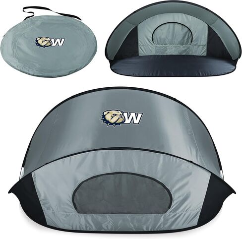 PICNIC TIME NCAA Wingate University Bulldogs Manta Portable Beach Tent, Pop Up Tent, Beach Sun Shelter Pop Up, (Gray with Black Accents) in Saudi Arabia