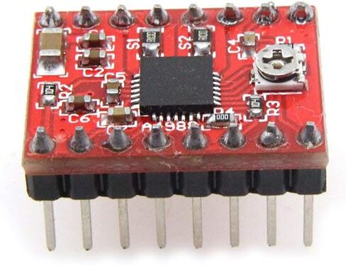 DIGISHUO 5Pcs A4988 Compatible StepStick Stepper Motor Driver Module with Heat Sink for 3D Printer Controller Ramps 1.4(Pack of 5Pcs) (Red) in Saudi Arabia