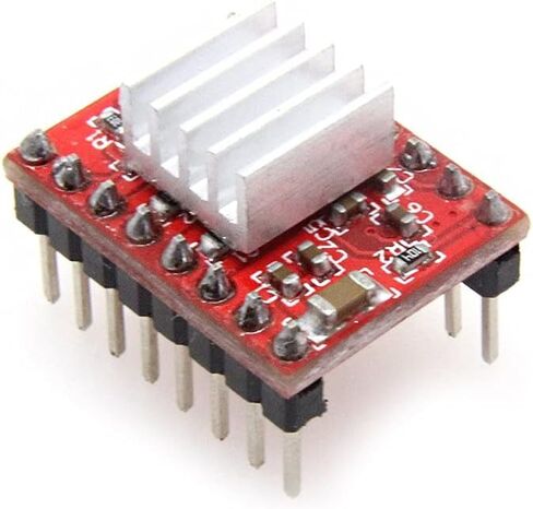DIGISHUO 5Pcs A4988 Compatible StepStick Stepper Motor Driver Module with Heat Sink for 3D Printer Controller Ramps 1.4(Pack of 5Pcs) (Red) in Saudi Arabia