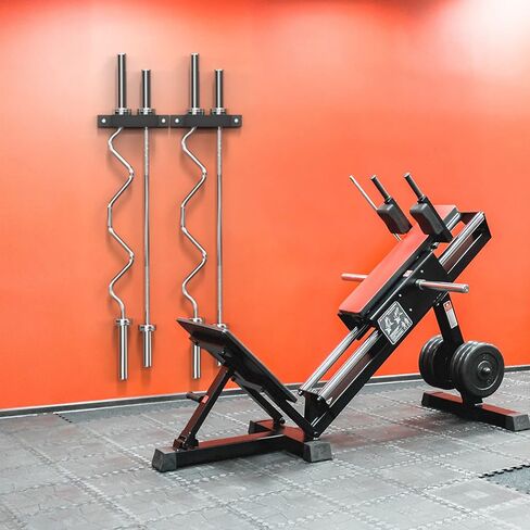 حامل الأثقال، حامل على الحائط من الأثقال للقضبان الأولمبية والكورية، منظم رف رفع الأثقال الرأسي للتخزين في صالة الألعاب الرياضية المنزلية in Kuwait