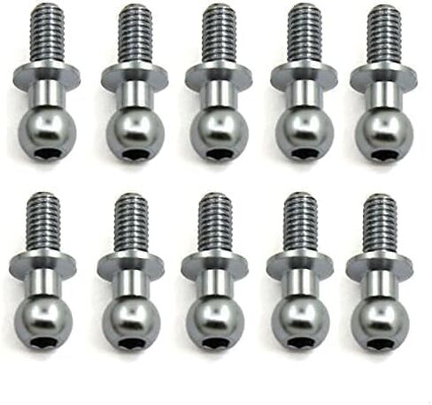 10Pcs Silver Metal Hex Ball Head Screws for TT01 TT02 Sakura D5 1/10 RC Car Spare Parts Universal Vehicle Scale Accessories Vehicle Parts in Saudi Arabia