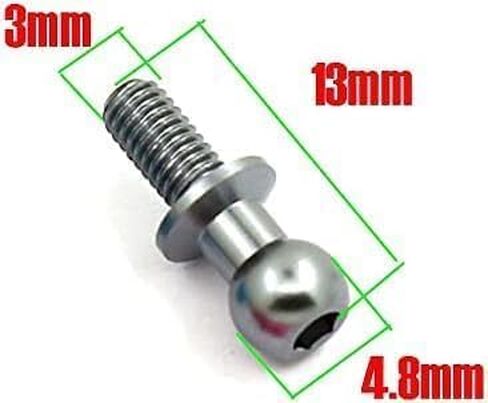 10Pcs Silver Metal Hex Ball Head Screws for TT01 TT02 Sakura D5 1/10 RC Car Spare Parts Universal Vehicle Scale Accessories Vehicle Parts in Saudi Arabia