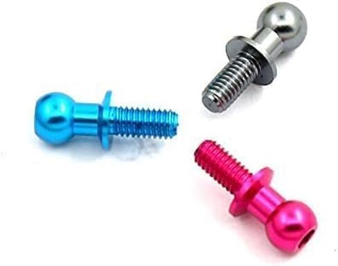 10Pcs Silver Metal Hex Ball Head Screws for TT01 TT02 Sakura D5 1/10 RC Car Spare Parts Universal Vehicle Scale Accessories Vehicle Parts in Saudi Arabia
