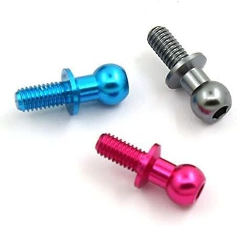10Pcs Silver Metal Hex Ball Head Screws for TT01 TT02 Sakura D5 1/10 RC Car Spare Parts Universal Vehicle Scale Accessories Vehicle Parts in Saudi Arabia