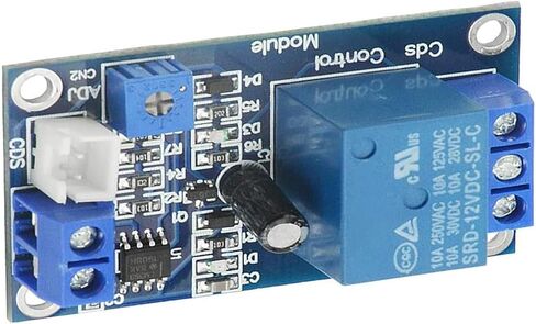 DUTTY XH-M131 Photoresistor Relay Module, DC 12V 10A Light Control Switch Photoresistor Relay Module Detection Sensor Brightness Automatic Control Module with Cable (5 Pcs) in Saudi Arabia