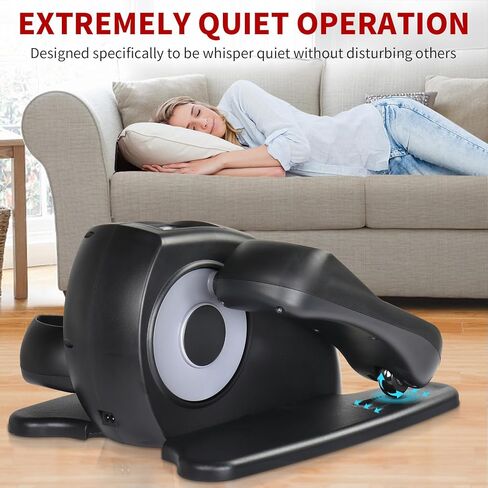 Ktaxon جهاز بيضاوي الشكل كهربائي، جهاز بيضاوي الشكل تحت المكتب مع جهاز تحكم عن بعد، شاشة LCD، 5 سرعات تعديل، 3 أوضاع تلقائية، مجمعة بنسبة 100% وتشغيل صامت in Kuwait