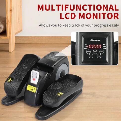 Ktaxon جهاز بيضاوي الشكل كهربائي، جهاز بيضاوي الشكل تحت المكتب مع جهاز تحكم عن بعد، شاشة LCD، 5 سرعات تعديل، 3 أوضاع تلقائية، مجمعة بنسبة 100% وتشغيل صامت in Kuwait