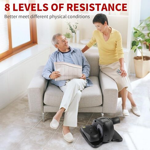 Ktaxon جهاز بيضاوي الشكل كهربائي، جهاز بيضاوي الشكل تحت المكتب مع جهاز تحكم عن بعد، شاشة LCD، 5 سرعات تعديل، 3 أوضاع تلقائية، مجمعة بنسبة 100% وتشغيل صامت in Kuwait