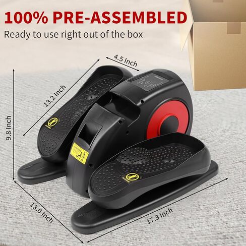 Ktaxon Electric Elliptical, Elliptical Machine Under Desk Elliptical with Remote Control, LCD Display, 5 Speed Adjustment, 3 Automatic Mode, 100% Assembled and Silent Running in Saudi Arabia