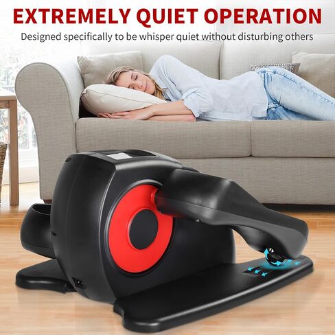 Ktaxon Electric Elliptical, Elliptical Machine Under Desk Elliptical with Remote Control, LCD Display, 5 Speed Adjustment, 3 Automatic Mode, 100% Assembled and Silent Running in Saudi Arabia
