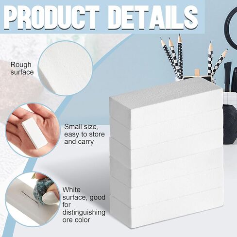 24 قطعة من لوحات الخطوط البيضاء أدوات الجيولوجيا مجموعة تحديد الصخور مجموعة اختبار المعادن مجموعة اختبار الصلابة مجموعة اختبارات العلوم والفصول الدراسية ومستلزمات المختبرات والمواد الاستهلاكية لوحات الخدش 1.97 × 0.79 × 0.39 بوصة in Kuwait
