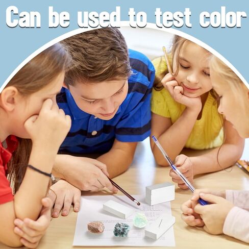 24 قطعة من لوحات الخطوط البيضاء أدوات الجيولوجيا مجموعة تحديد الصخور مجموعة اختبار المعادن مجموعة اختبار الصلابة مجموعة اختبارات العلوم والفصول الدراسية ومستلزمات المختبرات والمواد الاستهلاكية لوحات الخدش 1.97 × 0.79 × 0.39 بوصة in Kuwait