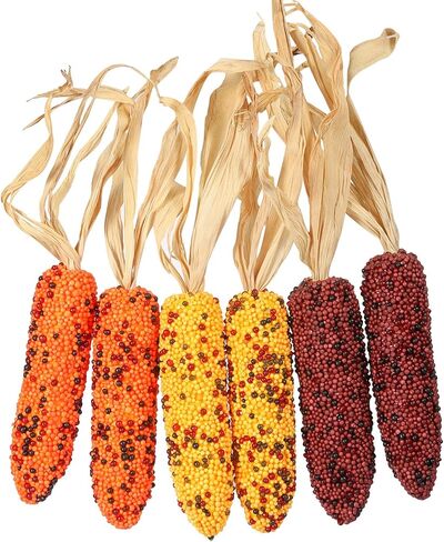 Fake Corn Ornament India Corn Design Decoration Pack of 6 in Saudi Arabia