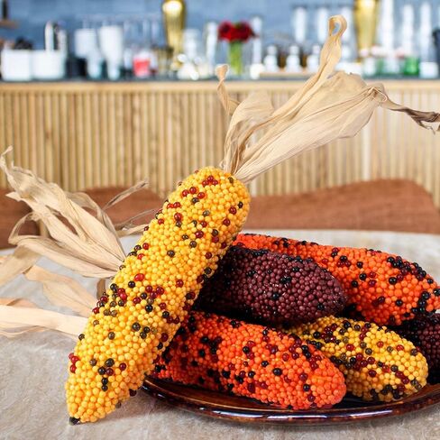 Fake Corn Ornament India Corn Design Decoration Pack of 6 in Saudi Arabia