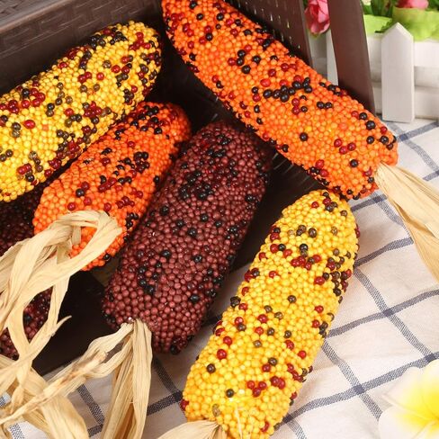 Fake Corn Ornament India Corn Design Decoration Pack of 6 in Saudi Arabia