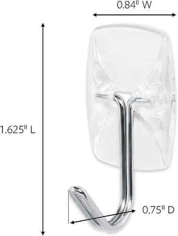 Command Small Wire Hooks, Clear, 0.8" x 0.8" x 1.6" in Saudi Arabia
