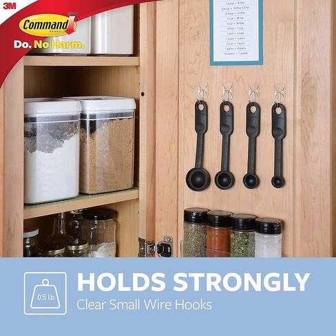 Command Small Wire Hooks, Clear, 0.8" x 0.8" x 1.6" in Saudi Arabia