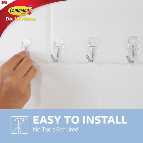 Command Small Wire Hooks, Clear, 0.8" x 0.8" x 1.6" in Saudi Arabia