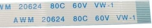 12PIN 0.5 مم الملعب AWM 20624 80C 60V VW-1 الكابلات المرنة 300 مم in Saudi Arabia
