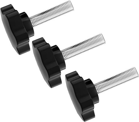 5PCS Plum Knob Fastening Screw M8 x 40mm Black in Saudi Arabia