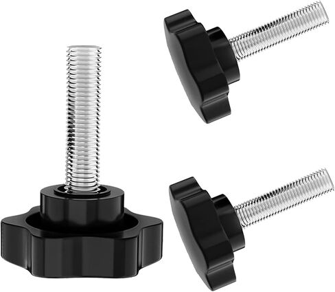 5PCS Plum Knob Fastening Screw M8 x 40mm Black in Saudi Arabia