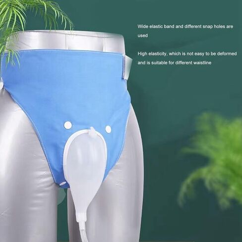 Urine Drainage Bag, 1000ML 2000ML Silicone Urine Collector Urinal Pee Holder Wearable Incontinence Pants Reusable Adjustable Male Urine Collection Bag Leak Proof Leg Pee Catheter Holder for Elder in Saudi Arabia