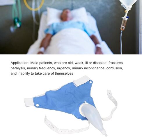 Urine Drainage Bag, 1000ML 2000ML Silicone Urine Collector Urinal Pee Holder Wearable Incontinence Pants Reusable Adjustable Male Urine Collection Bag Leak Proof Leg Pee Catheter Holder for Elder in Saudi Arabia