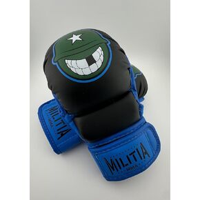 Milita MMA - 7oz MMA Sparring and Training Gloves, Open Palm, Men & Women & Children, Kickboxing, Boxing Mauy Thai, Hybrid MMA Grappling, Padded Fingerless Gloves
