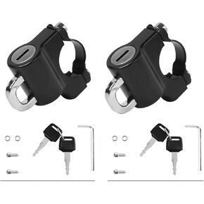 2 Pcs Motorcycle Helmet Lock,Bicycle Helmet Lock,Scooter Lock,Anti Pry Safety Lock,Waterproof and Rustproof Fixed Helmet Accessories for 22-28mm
