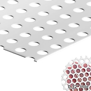 Perforated Stainless Steel Sheet Perforated Stainless Steel Sheet Metal 23.6" X 11.8" 304 Stainless Steel Perforated Plate,0.2" Hole