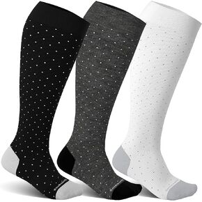 Bamboo Viscose Plus Size Compression Socks Wide Calf 15-20mmHg Knee High Sock for Nurses, Pregnant Women, Travel in Saudi Arabia