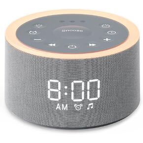 Dreamegg D1+ Sound Machine & Alarm Clock - Sound Machine for Sleep, White Noise Machine with 29 Soothing Sounds, Night Light, 0-100% Dimmable, White Noise Alarm Clock for Bedrooms Adults Baby