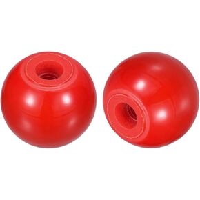 uxcell 10Pcs Threaded Ball Knobs, M5 Female Thread Phenolic Thermoset Ball Knob 20mm Dia Round Operation Ball Handles for Machine Lever Handle, Red