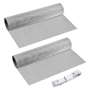 2 Pack 120 Mesh Woven Wire Mesh, 11.81 x 47.24inch 304 Stainless Steel Screen Mesh, Wire Mesh Roll Come with Ruler Vent Screen for Filter Mesh Filtration Cloth DIY Project