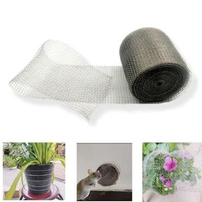 Wire Mesh Hole Fill Fabric 5" X 36 Ft, Wire Mesh for Mice Control DIY and Garden House, 304 Stainless Steel Gap Hole Blocker, Flexible Stretchy Hardware Cloth