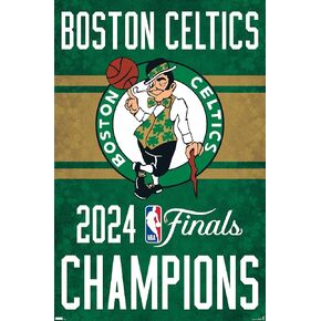 Trends International NBA Boston Celtics - 2024 NBA Finals Team Logo Wall Poster, 22.37" x 34.00", Unframed Version
