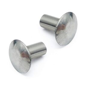 Aiwaiufu 3/16 بوصة قطر × 3/8 بوصة طول مسامير رأس نحاسية من الألومنيوم الصلب، برشام صلب مثبت على شكل قبة، 100 قطعة in Kuwait