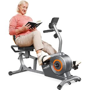 YOSUDA Recumbent Exercise Bike for Adults Seniors with Quick Adjust Seat, 350LB Capacity & 16-level Resistance