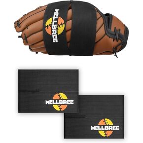 Break in and Shape Your Baseball and Softabll Glove with Mellbree Glove Wrap, 2Pack