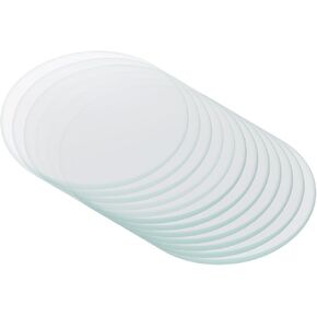 PATIKIL 45mm/1.8"Diameter Watch Glass, 12Pack High Transparent Smooth Edges Chamfered Arc Cover Lids for Beakers&Flasks, Evaporation Dish, Laboratory Supplies